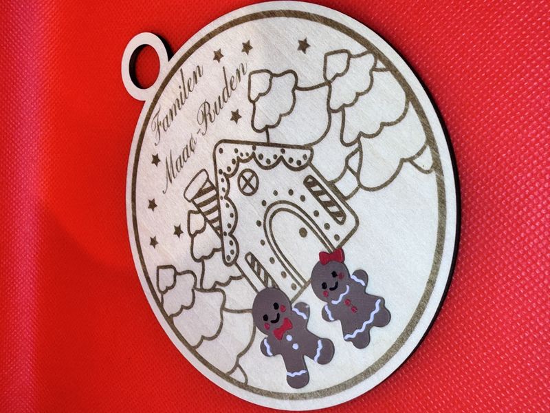 Personlig pepperkake ornament.